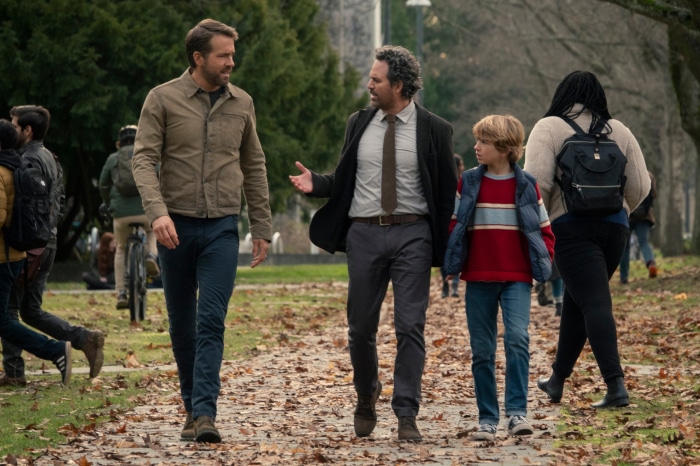 Ryan Reynolds, Mark Ruffalo, and Walker Scobell in The Adam Project