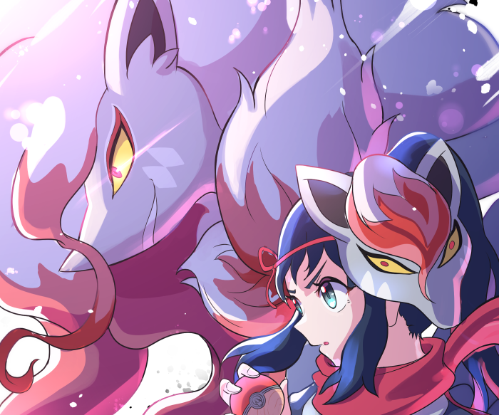 Akari and Zoroark from Pokémon Legends: Arceus