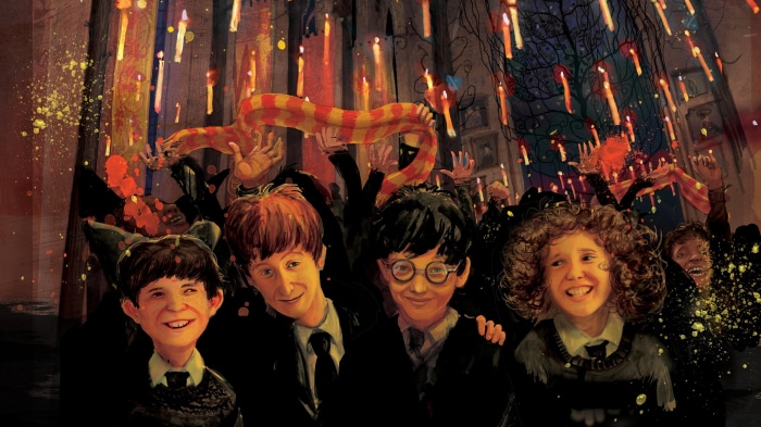 Sorting Celebration by Jim Kay, Harry Potter characters