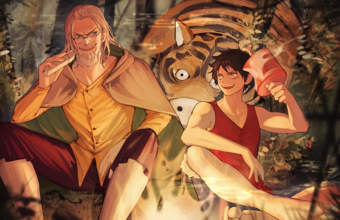 Monkey D. Luffy and Rayleigh from One Piece 4K