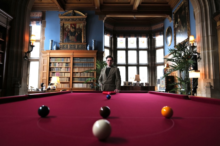 Jack Farthing in a billiard room
