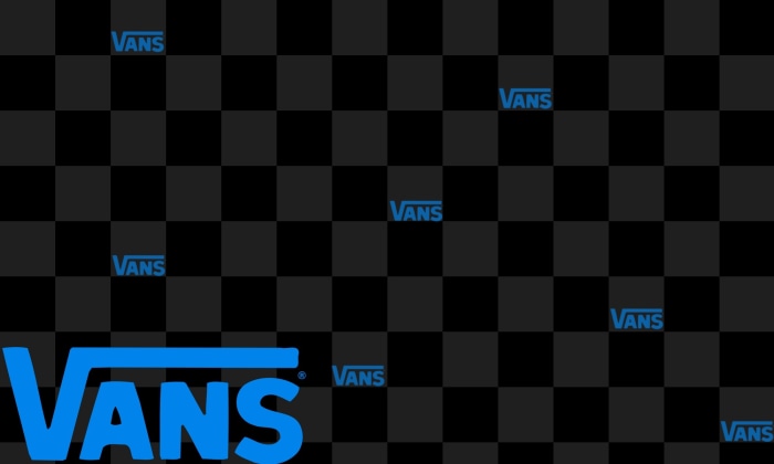 Vans logo on a checkered background