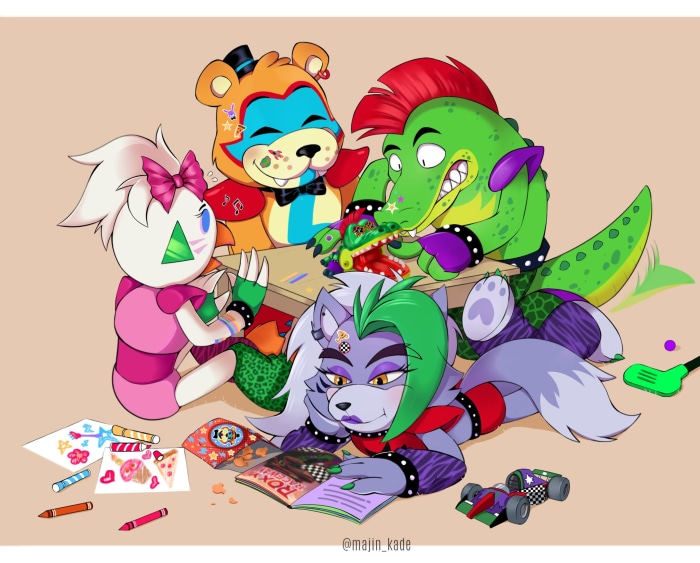 Five Nights At Freddy's Security Breach Characters Relaxing