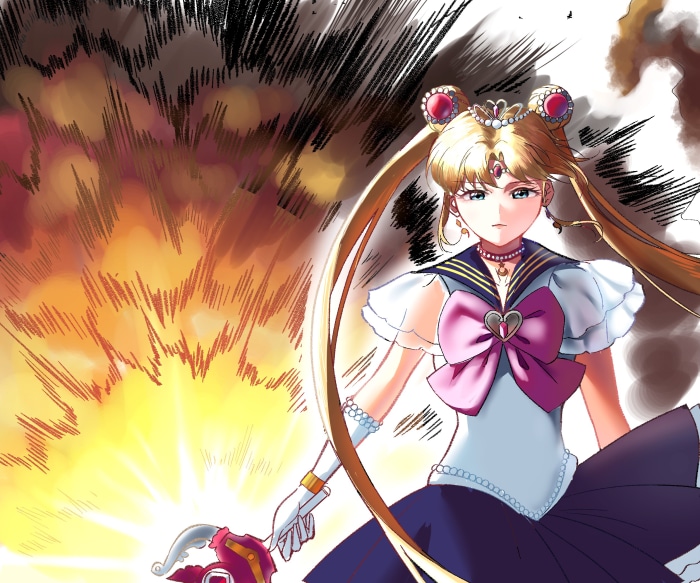 Sailor Moon Usagi Tsukino in battle