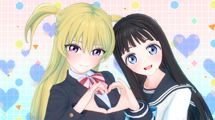 Erika Kizaki and Komichi Akebi from Akebi's Sailor Uniform