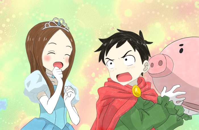 Takagi and Nishikata from Karakai Jouzu No Takagi-san