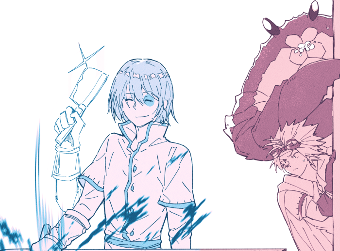 Bisco Akaboshi and Milo Nekoyanagi from Sabikui Bisco