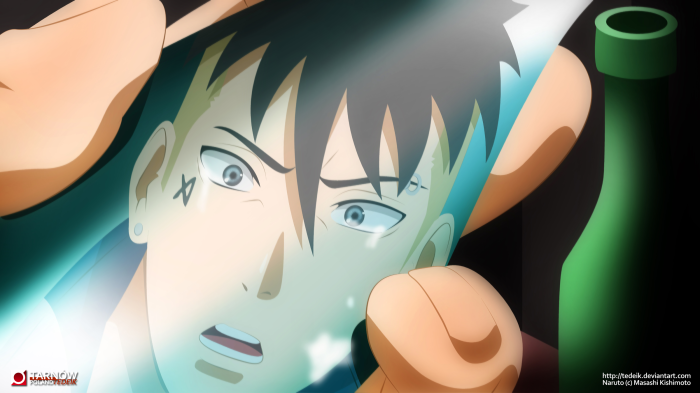Kawaki from Boruto with painful memories