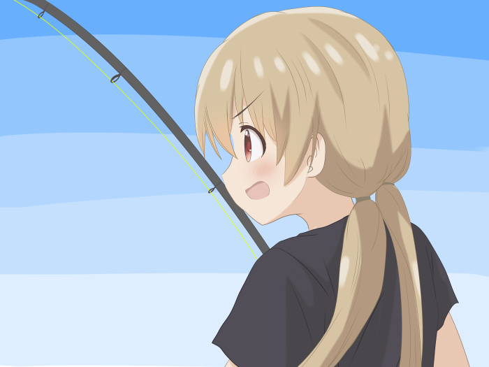 Koharu Minagi fishing
