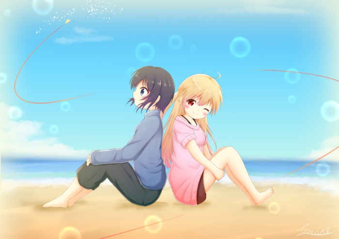 Koharu and Hiyori Minagi on the Beach