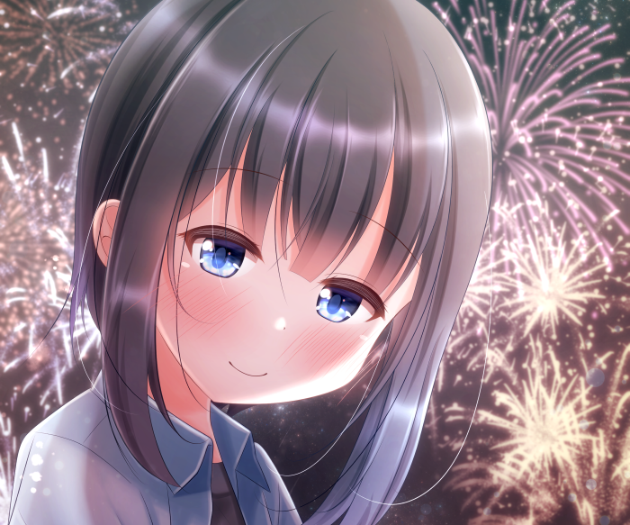 Hiyori Minagi with Fireworks
