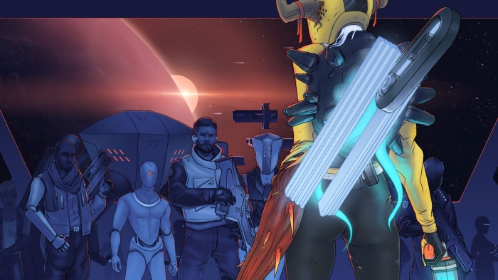 Rogue Company characters in space