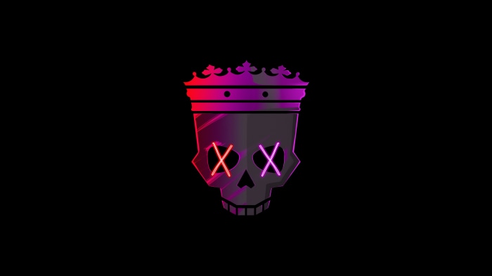 Dark Skull with Crown 4K