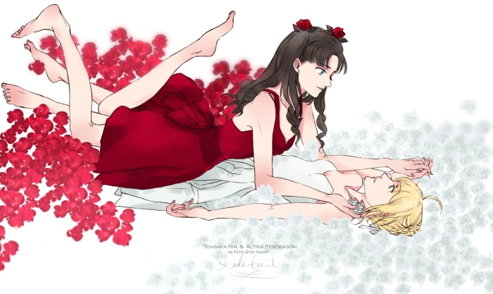 Rin Tohsaka and Altria Pendragon from Fate/Stay Night