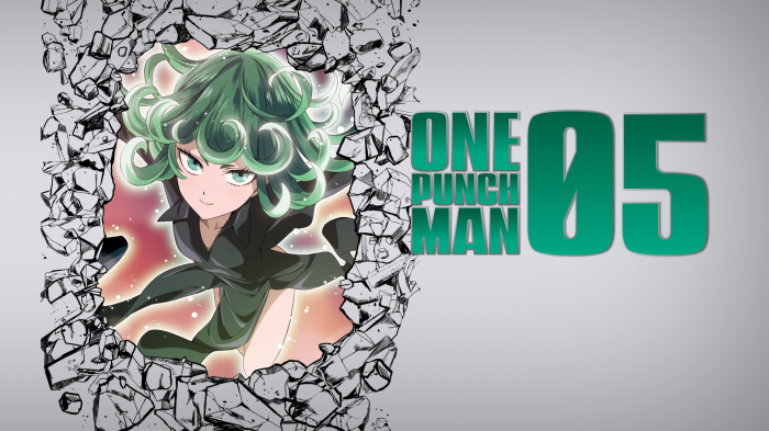 Tatsumaki from One-Punch Man with Volume 05 title