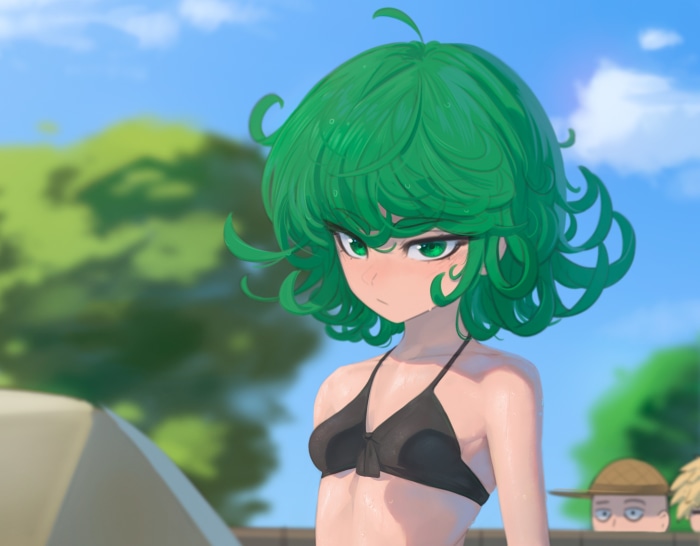 Tatsumaki from One-Punch Man in a bikini