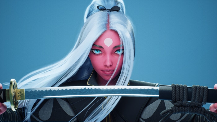 Fantasy Woman Warrior with Katana