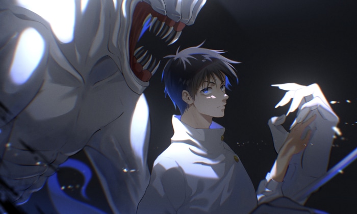 Yuta Okkotsu from Jujutsu Kaisen with a cursed spirit