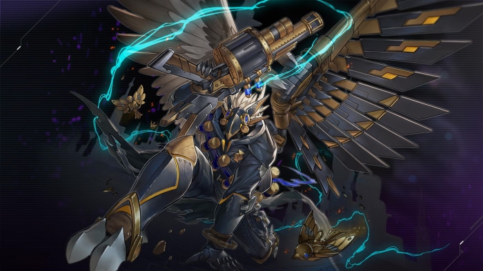 Winged Warrior with Gun from Yu-Gi-Oh! Master Duel
