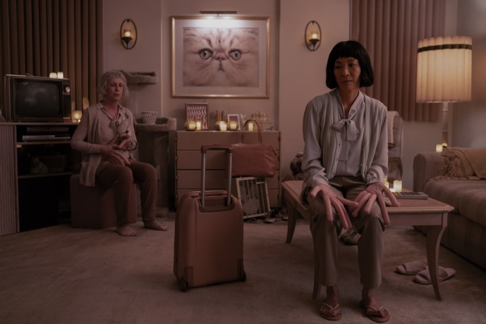 Jamie Lee Curtis and Michelle Yeoh in Everything Everywhere All At Once
