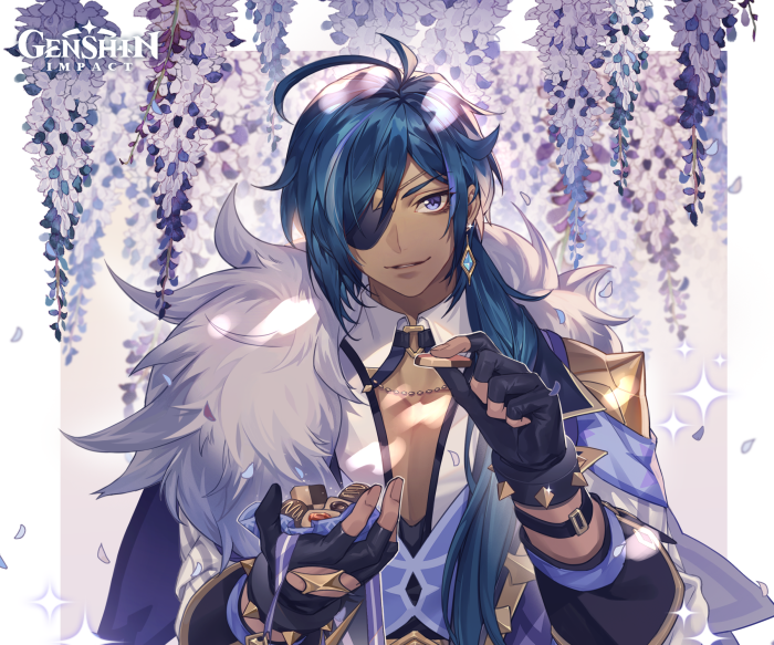 Kaeya from Genshin Impact with Wisteria
