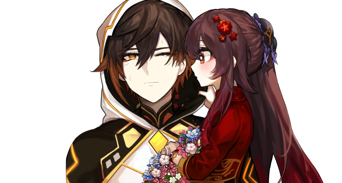 Zhongli and Hu Tao from Genshin Impact