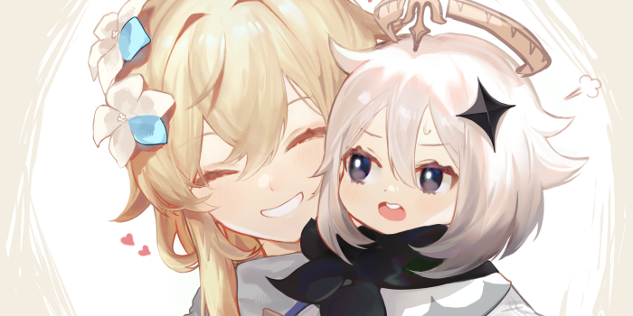 Lumine and Paimon from Genshin Impact