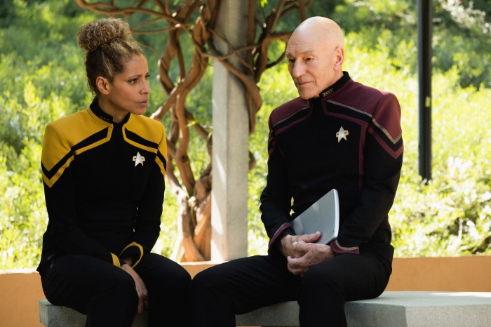 Jean-Luc Picard and Rafaella from Star Trek: Picard