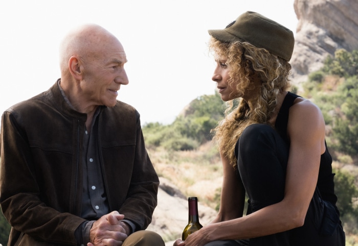 Jean-Luc Picard and Rafaella from Star Trek: Picard
