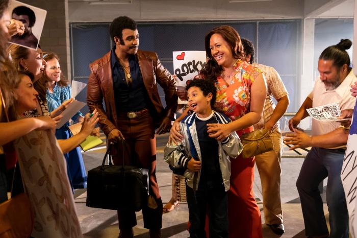 Dwayne Johnson and family in Young Rock