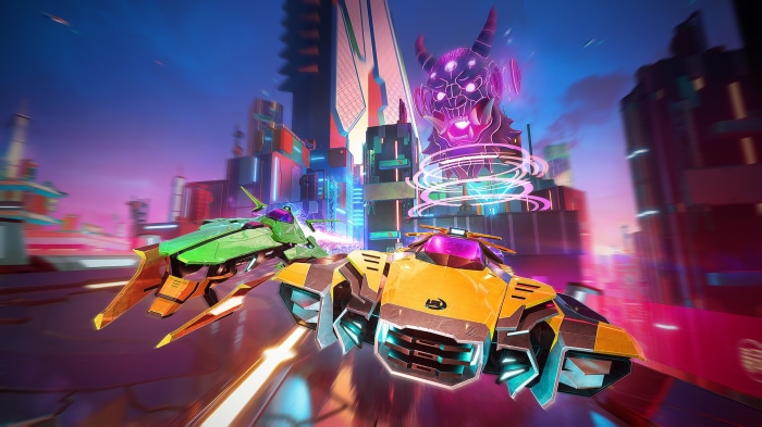 Redout 2 futuristic racing vehicles in neon city