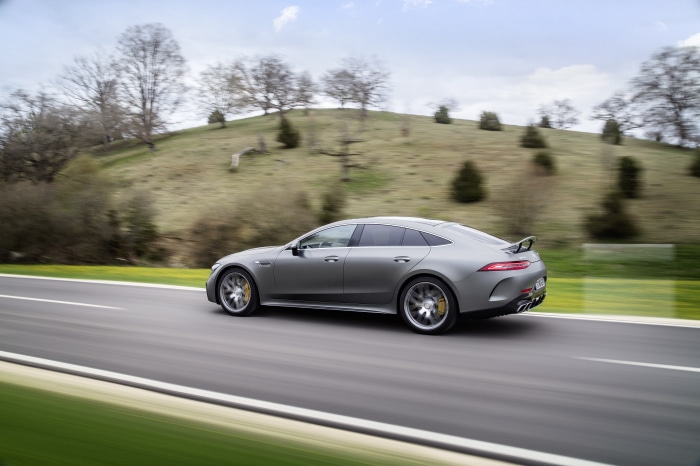 Mercedes-AMG GT 63 S 4K driving on a road