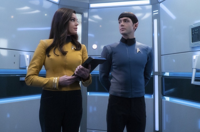 Una Chin-Riley and Spock from Star Trek: Strange New Worlds