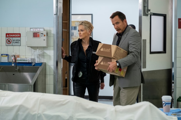 Sharon Stone and Will Arnett in Murderville