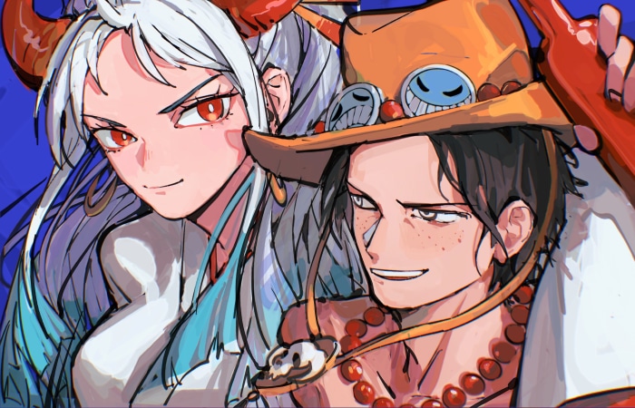 Yamato and Portgas D. Ace from One Piece