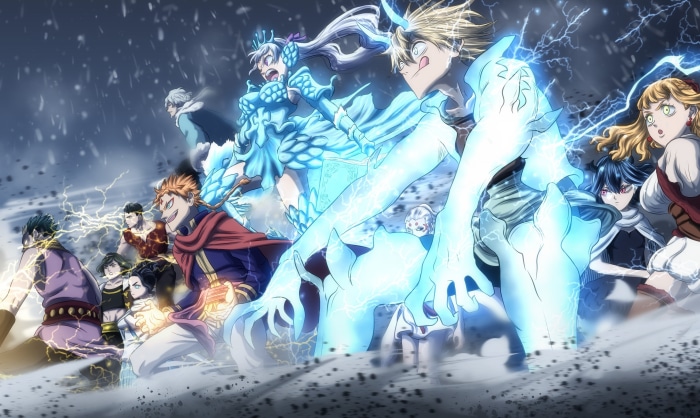Black Clover: Asta, Noelle, and Leopold in battle