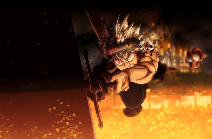 Asta and Liebe from Black Clover in Intense Action