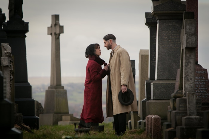 Couple in a cemetery from Peaky Blinders