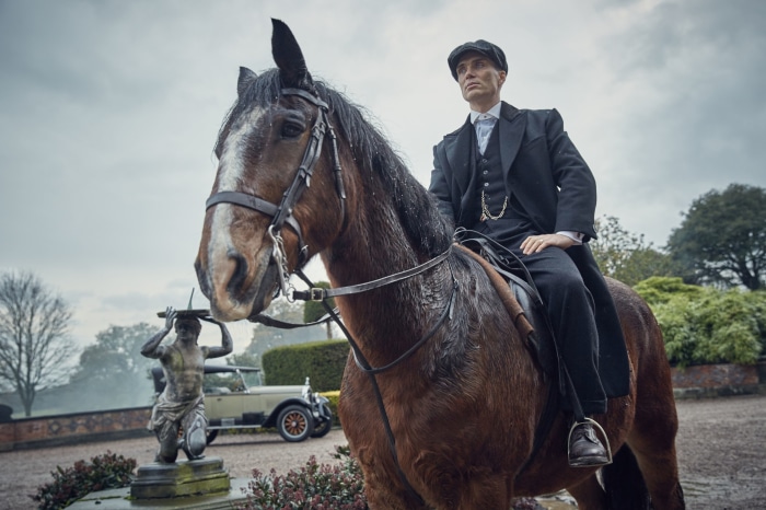 Thomas Shelby from Peaky Blinders on horseback