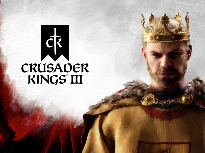 Crusader Kings III game logo and king