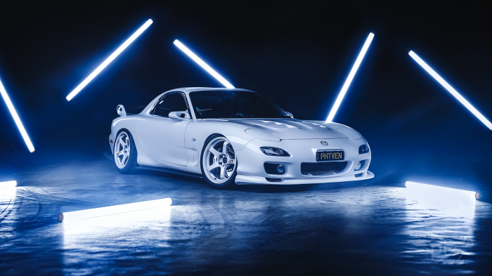 White Mazda RX7 by Paul Phan