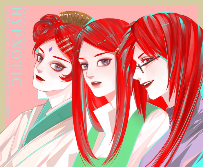 Mito Uzumaki, Kushina Uzumaki, and Karin from Naruto