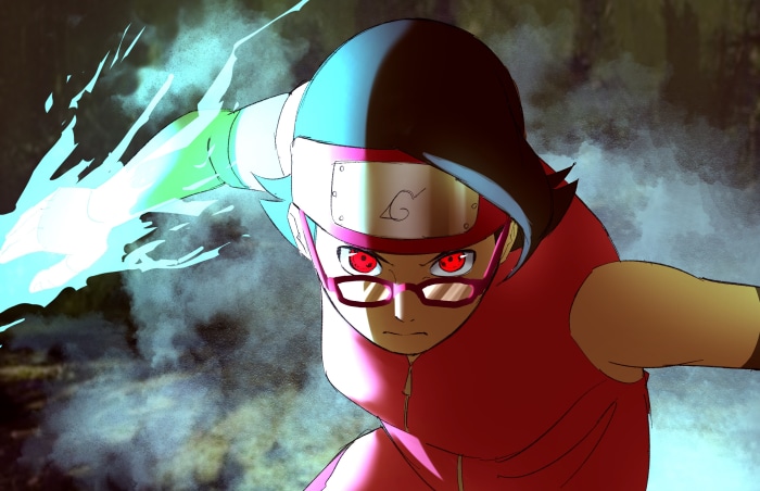 Sarada Uchiha from Boruto using jutsu