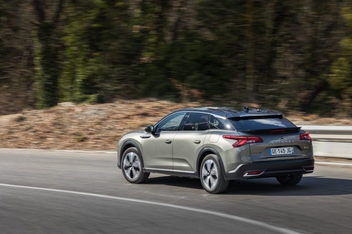 Citroën C5 X driving on a road