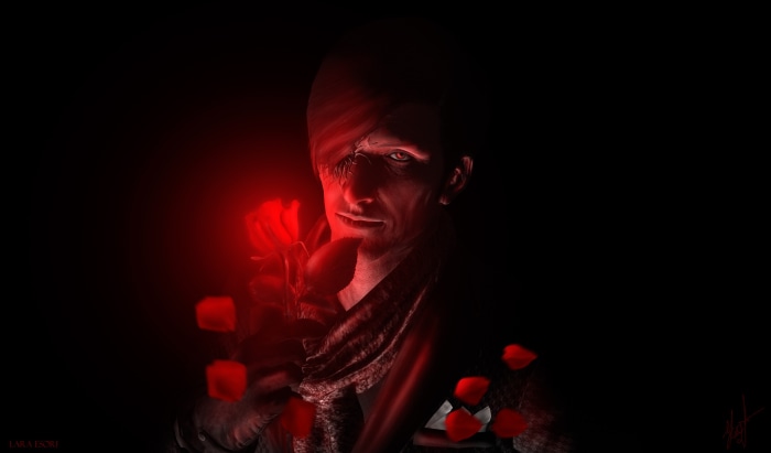 Staphano Valentiny with a red rose
