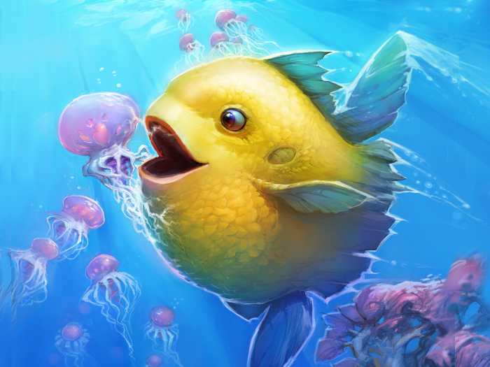 Shimmering Sunfish from Hearthstone Voyage to the Sunken City