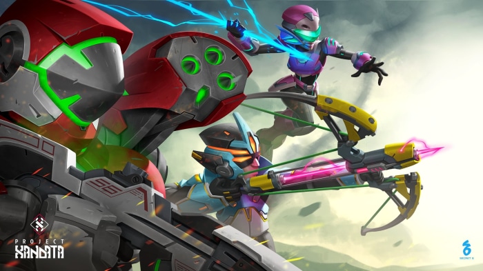 Project Xandata characters with futuristic weapons