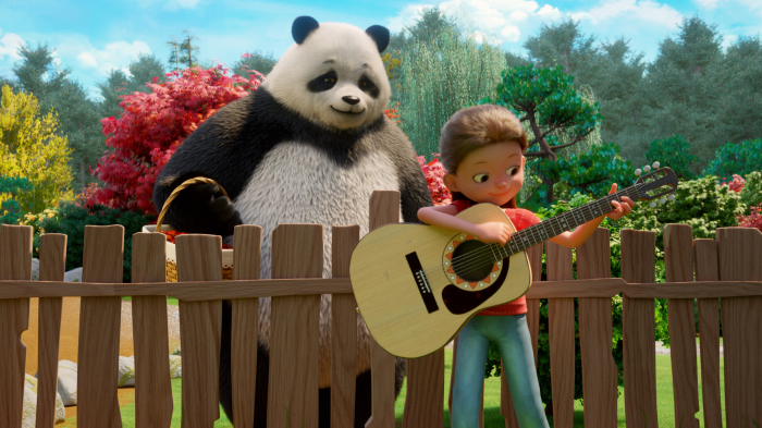 Addy and Panda from Stillwater in a garden