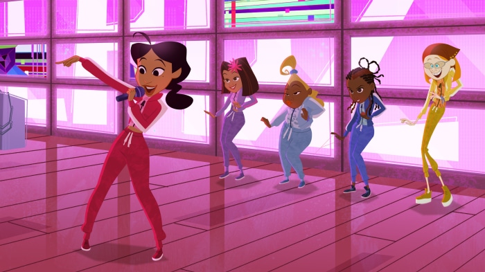 Penny Proud and friends dancing