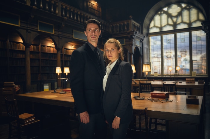 Matthew Goode and Teresa Palmer from A Discovery Of Witches 4K
